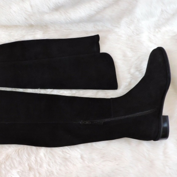 STUART WEITZMAN ALLGOOD BLACK OTK SUEDE STRETCH BOOT 9 - Picture 10 of 12